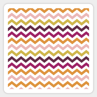 Aztek Thick Chevron Mustard Yellow Purple Orange Sticker